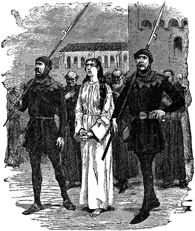 丽贝卡被带到她的女巫审判在艾凡赫由沃尔特斯科特- 19世纪